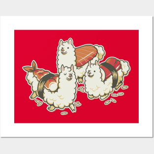 Alpaca Sushi Niguiri Posters and Art